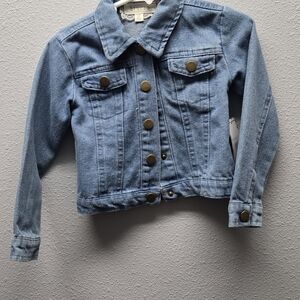 btween Light Blue Jean Jacket with Brass Buttons